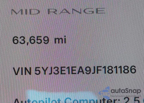 2018 Tesla Model 3 Long Range/Mid Range from USA, damaged, VIN 5YJ3E1EA9JF181186